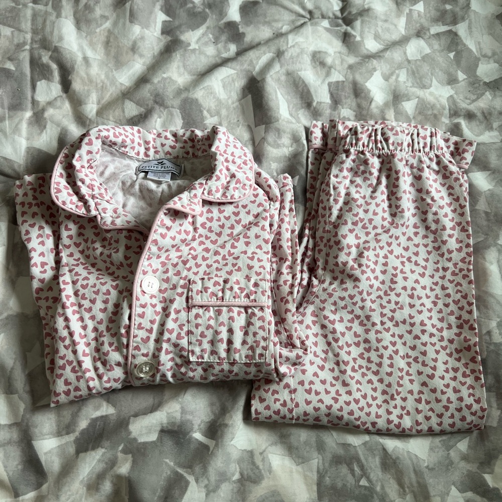 Cozy Pink Heart Kids Pajamas